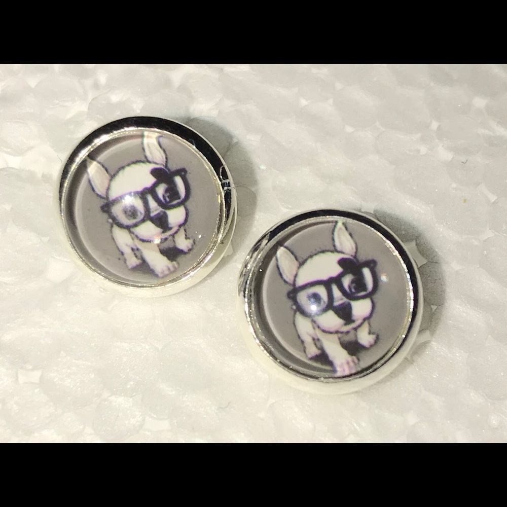 Smart Frenchie Stud Earrings